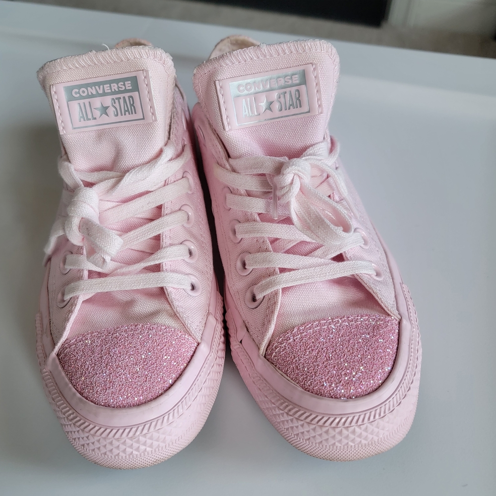 Converse Womens Pink Glitter High-Top Sneakers